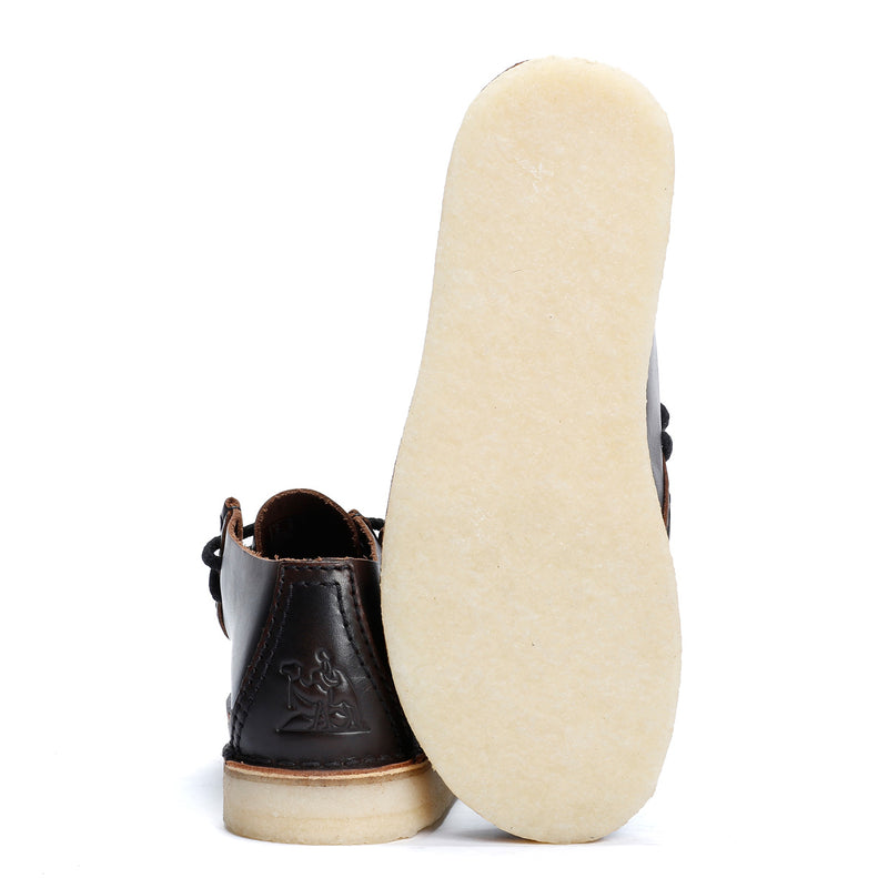 Clarks Originals Desert Nomad Herren Schnürschuhe Aus Braunem Leder