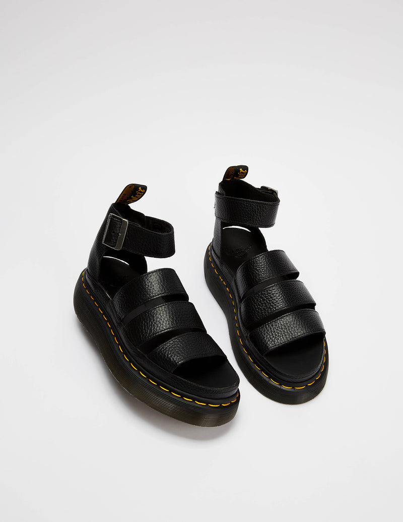 Dr. Martens Clarissa II Quad Damen Schwarz Plateau Sandalen