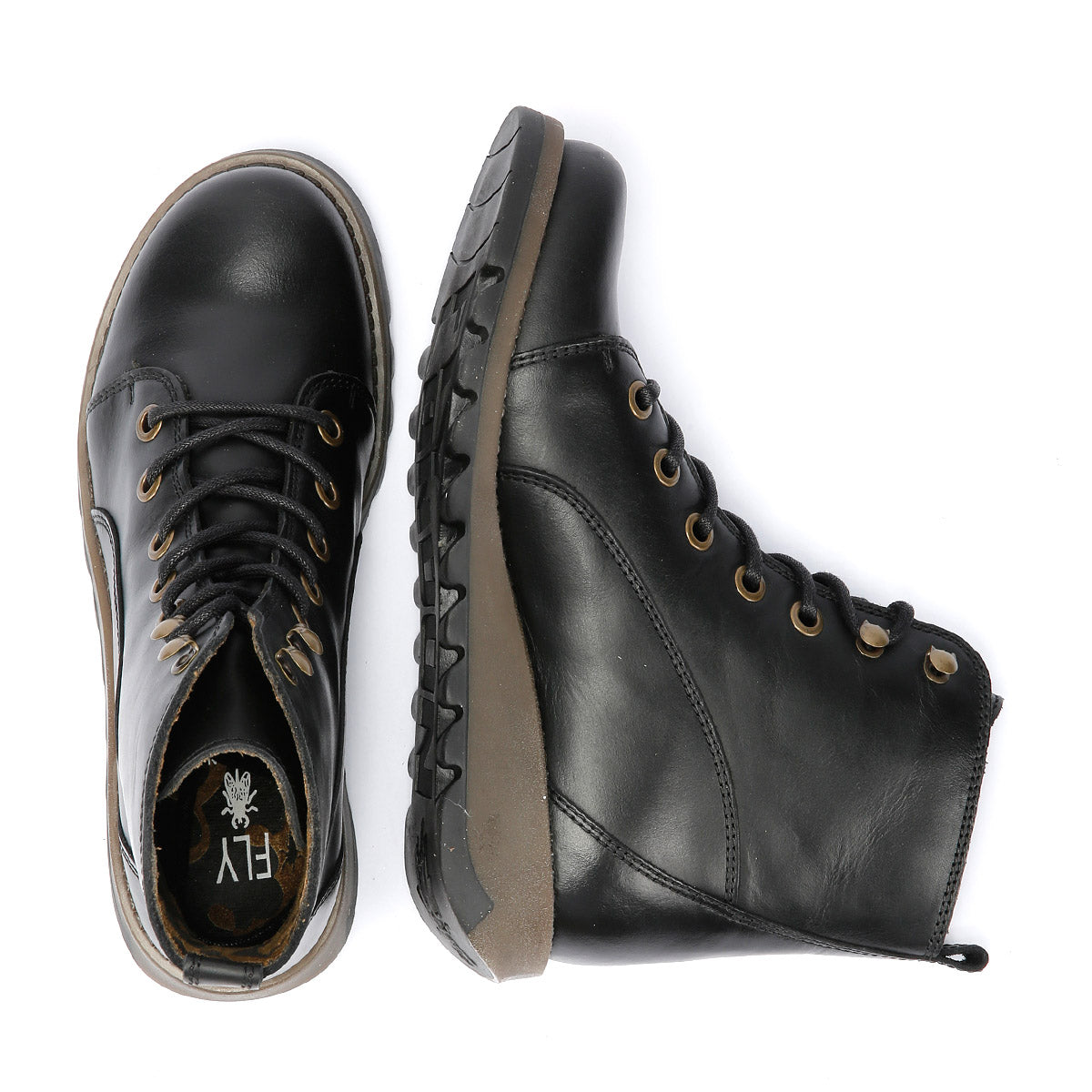 Fly London Sore Damen Schwarz Stiefel