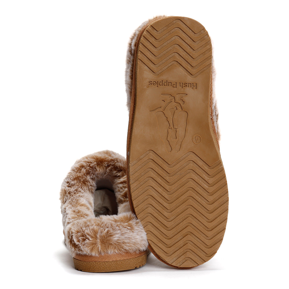 Hush Puppies Amara Wildleder Damen Hausschuhe In Hellbraun