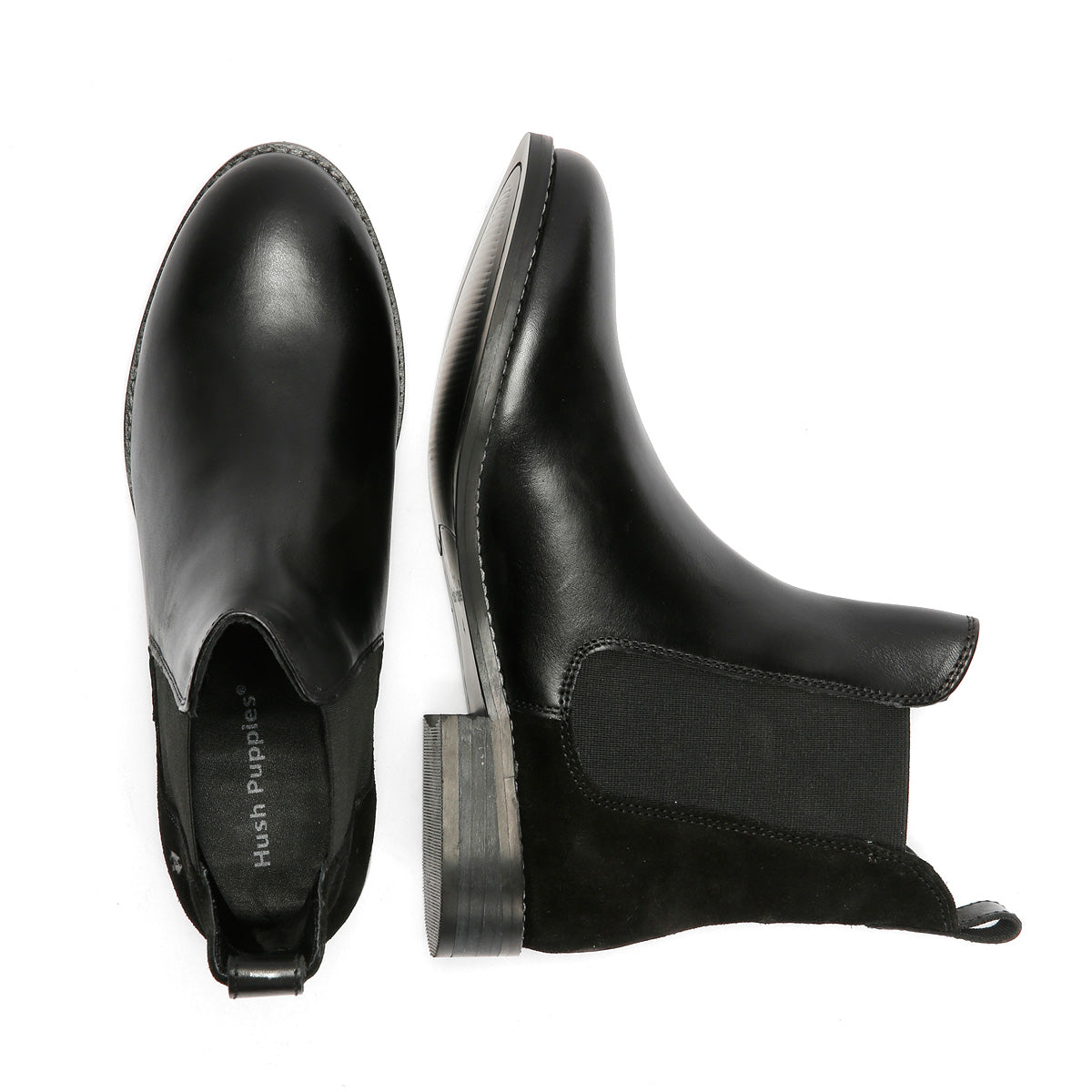 Hush Puppies Colette Damenstiefel Aus Schwarzem Wildleder