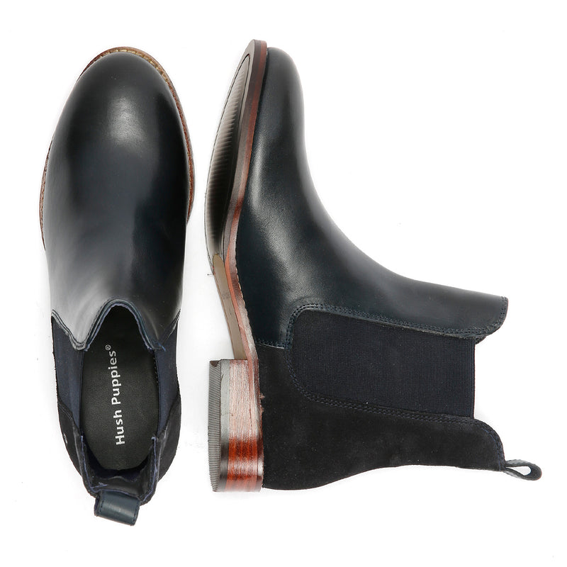 Hush Puppies Colette Wildleder Damen Stiefel In Marineblau