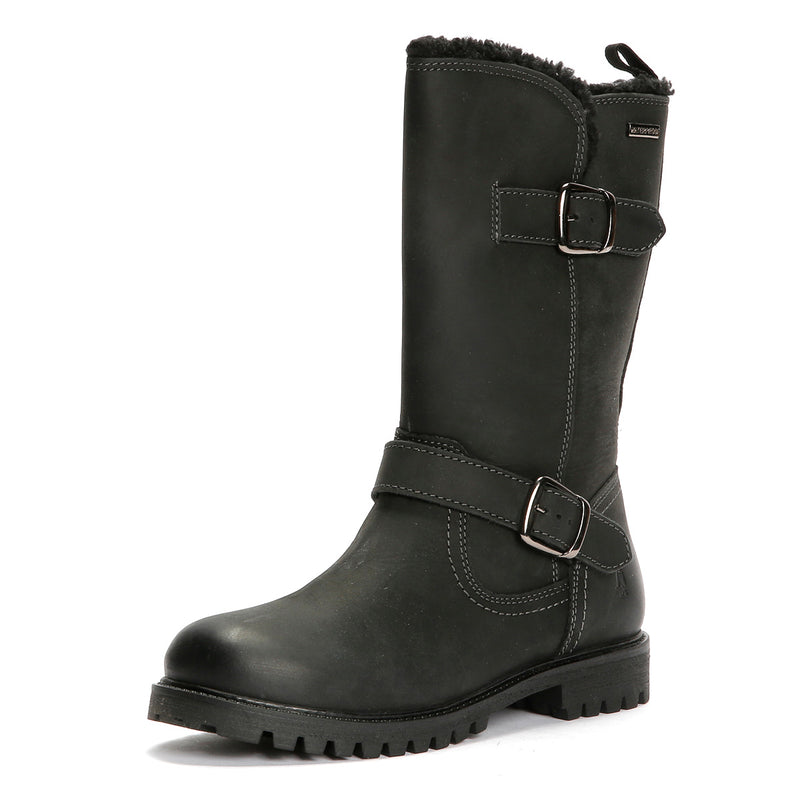 Hush Puppies Winnie Damenlederstiefel In Schwarz