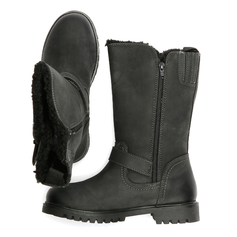 Hush Puppies Winnie Damenlederstiefel In Schwarz