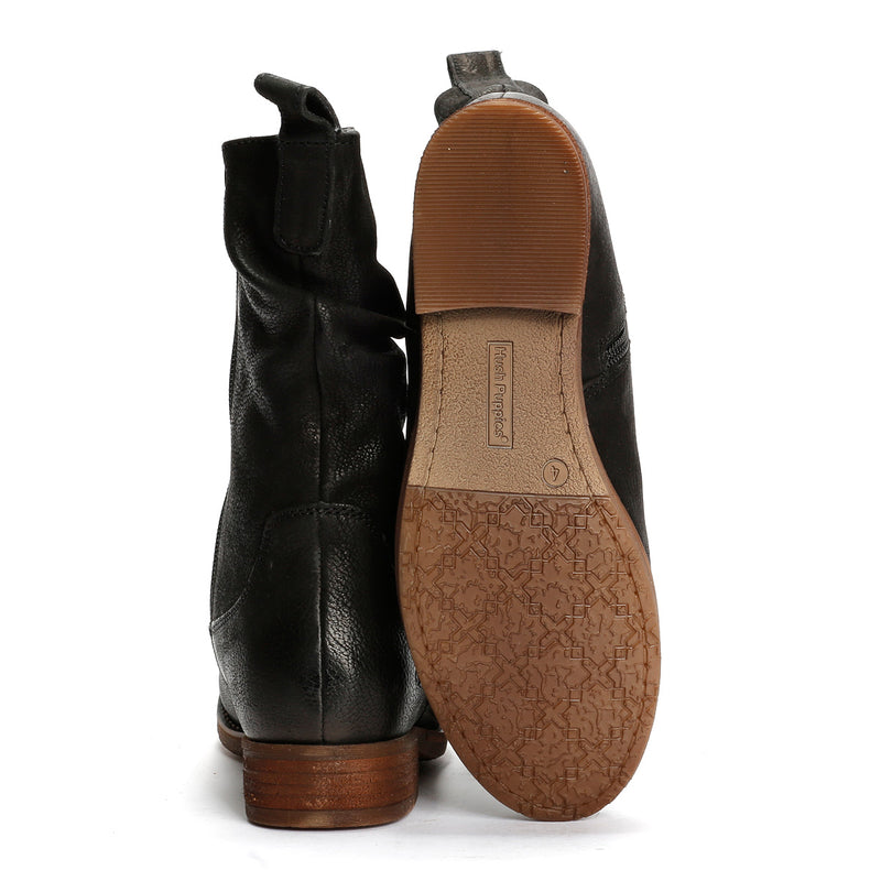 Hush Puppies Emilia Damenlederstiefel In Schwarz