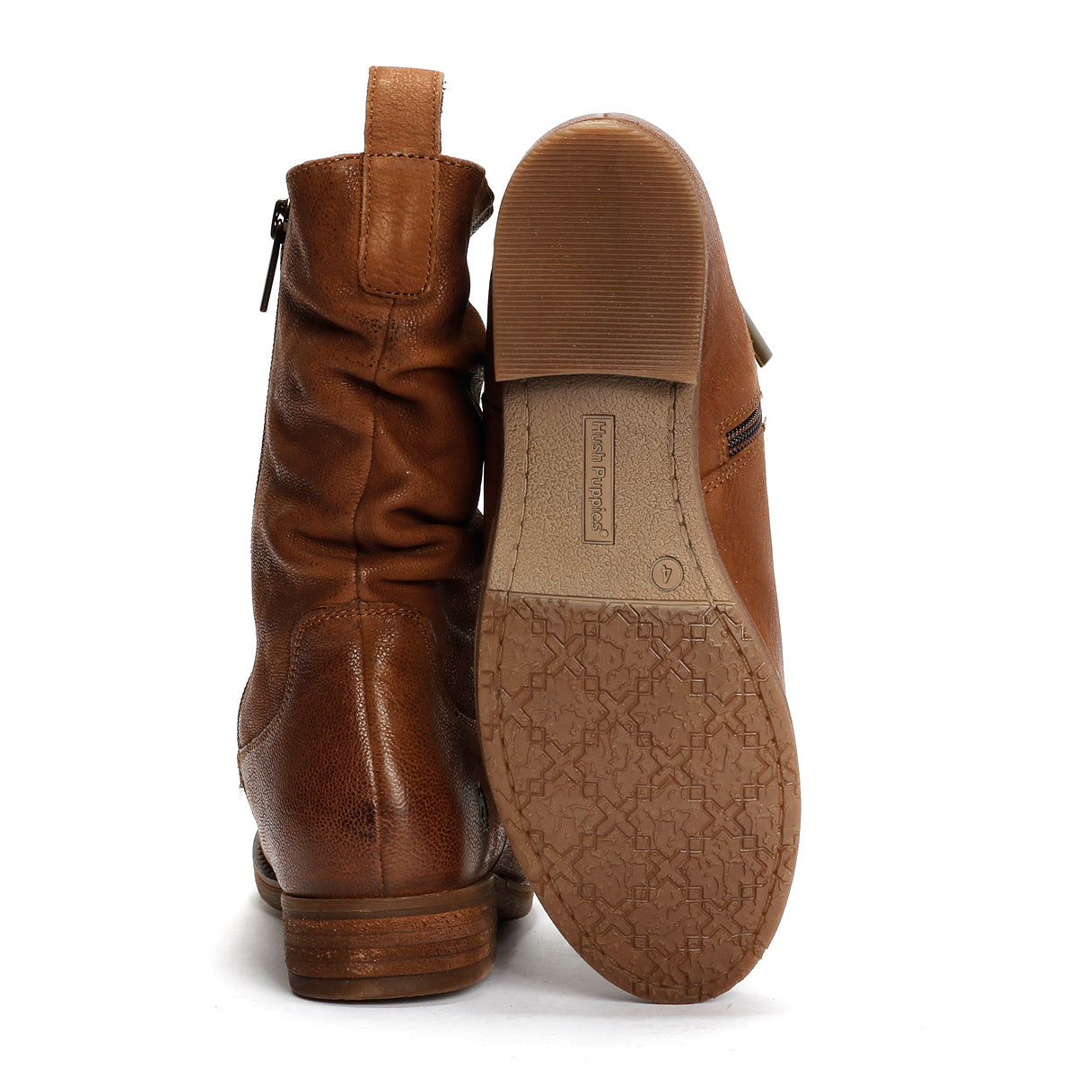 Hush Puppies Emilia Leder Damen Stiefeletten In Braun