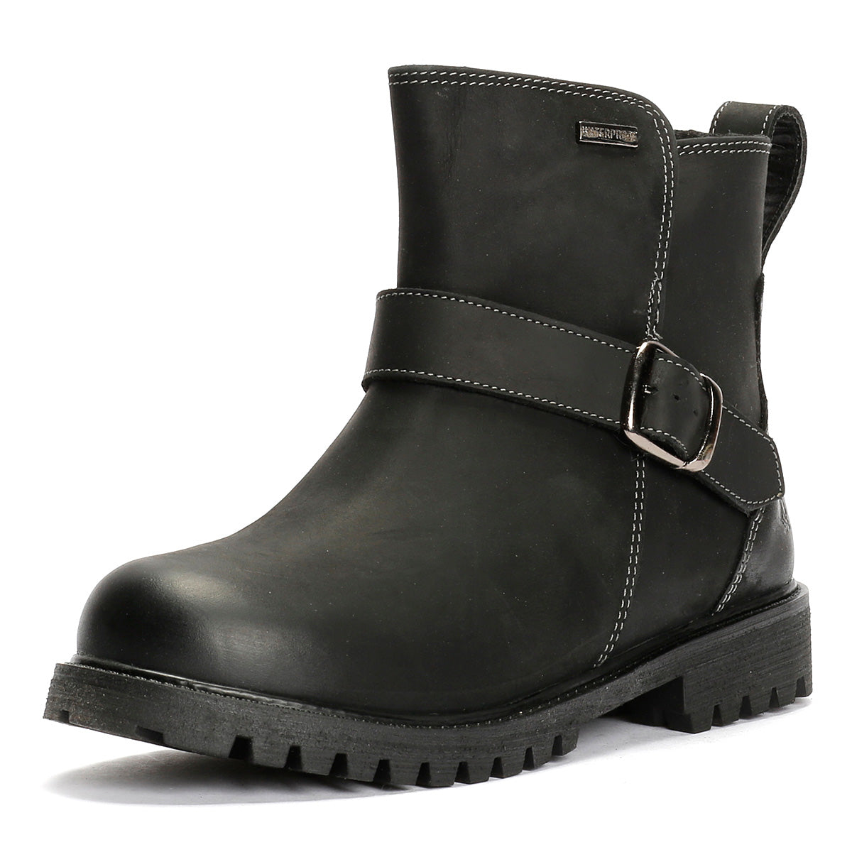 Hush Puppies Wakely Damenlederstiefel In Schwarz