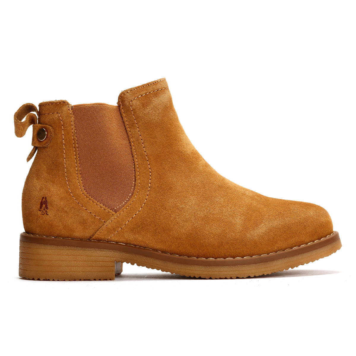 Hush Puppies Maddy Wide Wildleder Damen Stiefeletten In Tan