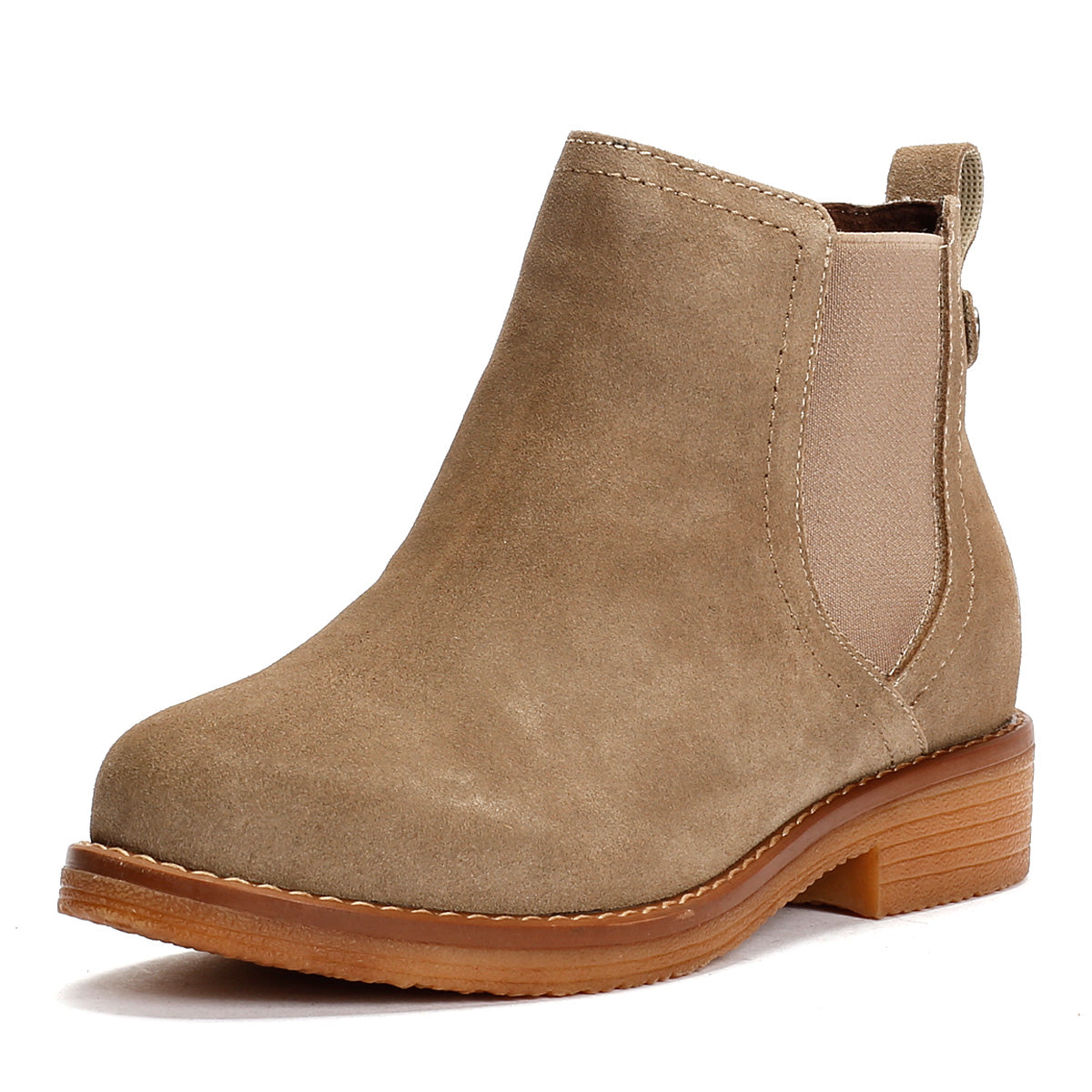 Hush Puppies Maddy Wide Wildleder Damen Graue Stiefel