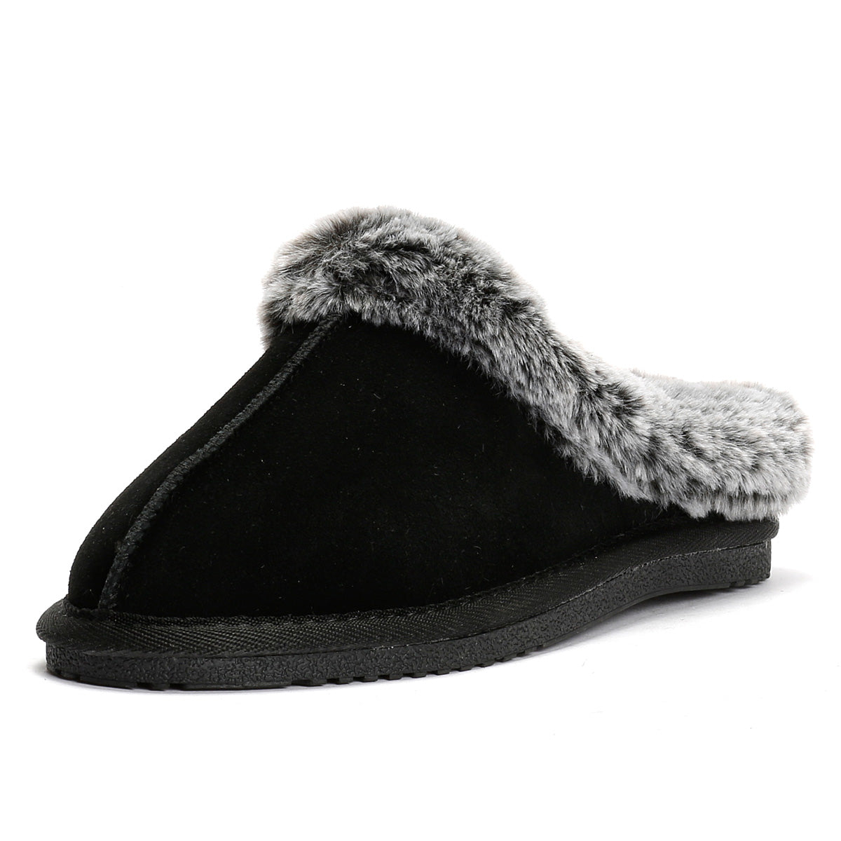 Hush Puppies Amara Wildleder Damen Hausschuhe In Schwarz