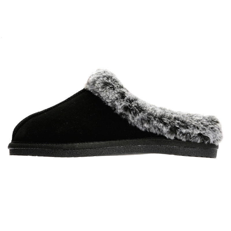 Hush Puppies Amara Wildleder Damen Hausschuhe In Schwarz