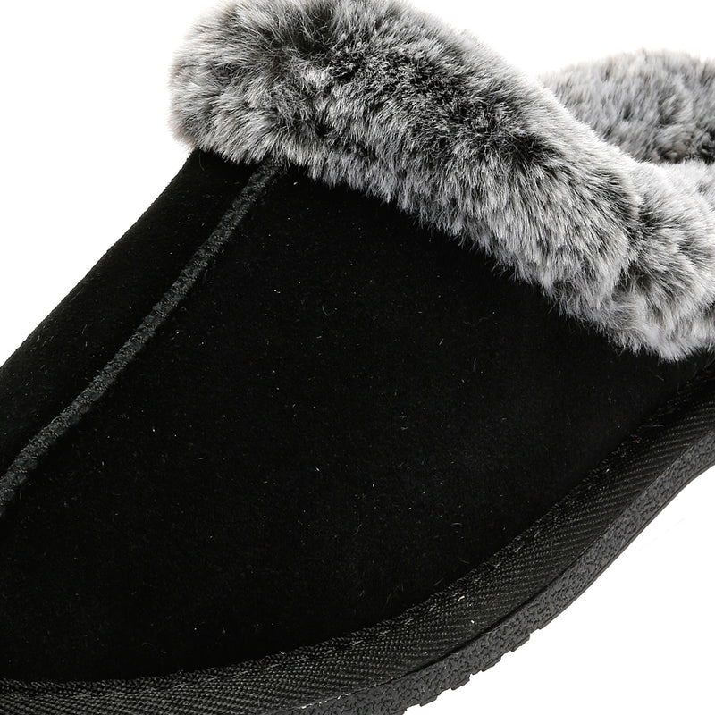 Hush Puppies Amara Wildleder Damen Hausschuhe In Schwarz