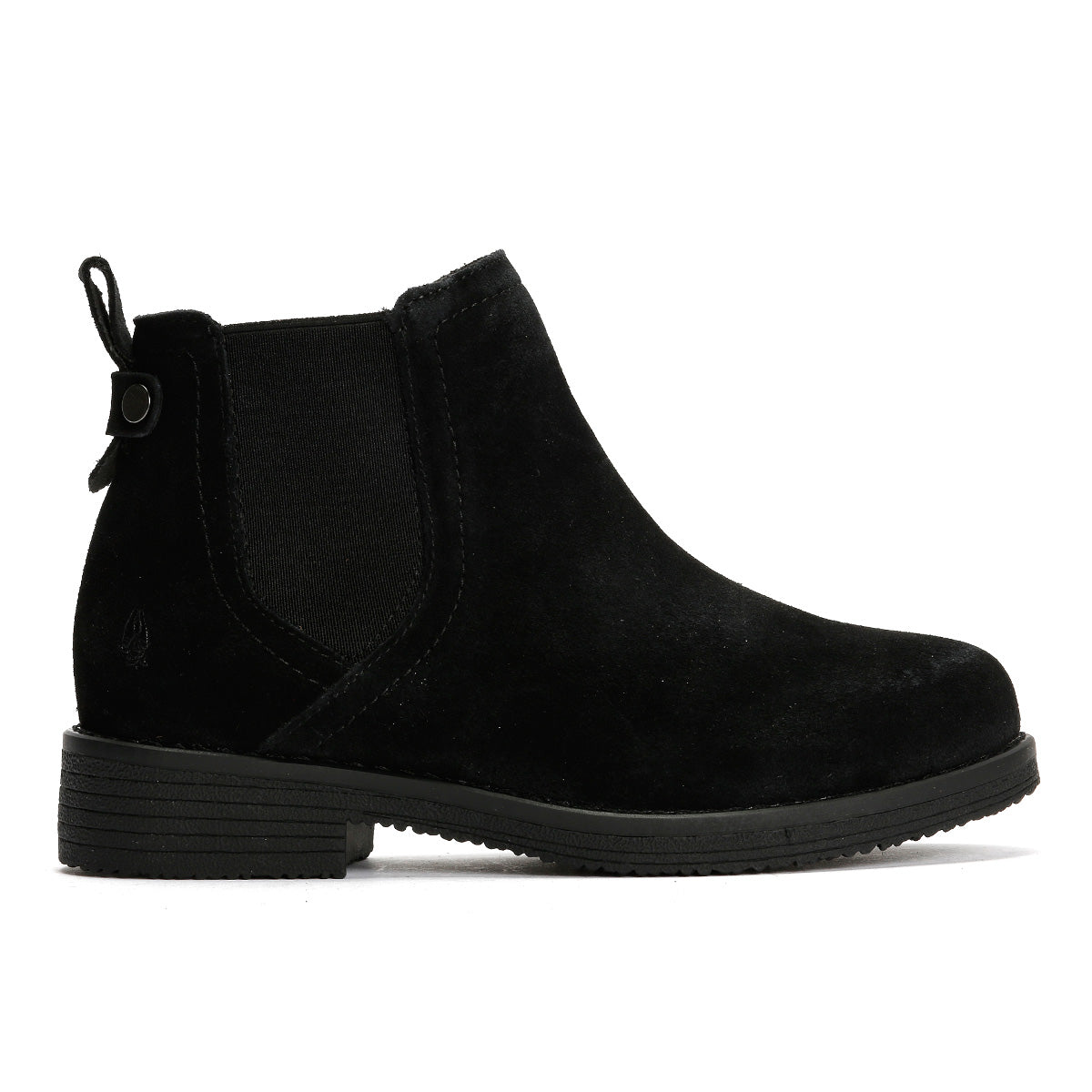 Hush Puppies Maddy Wide Damenstiefel Aus Schwarzem Wildleder