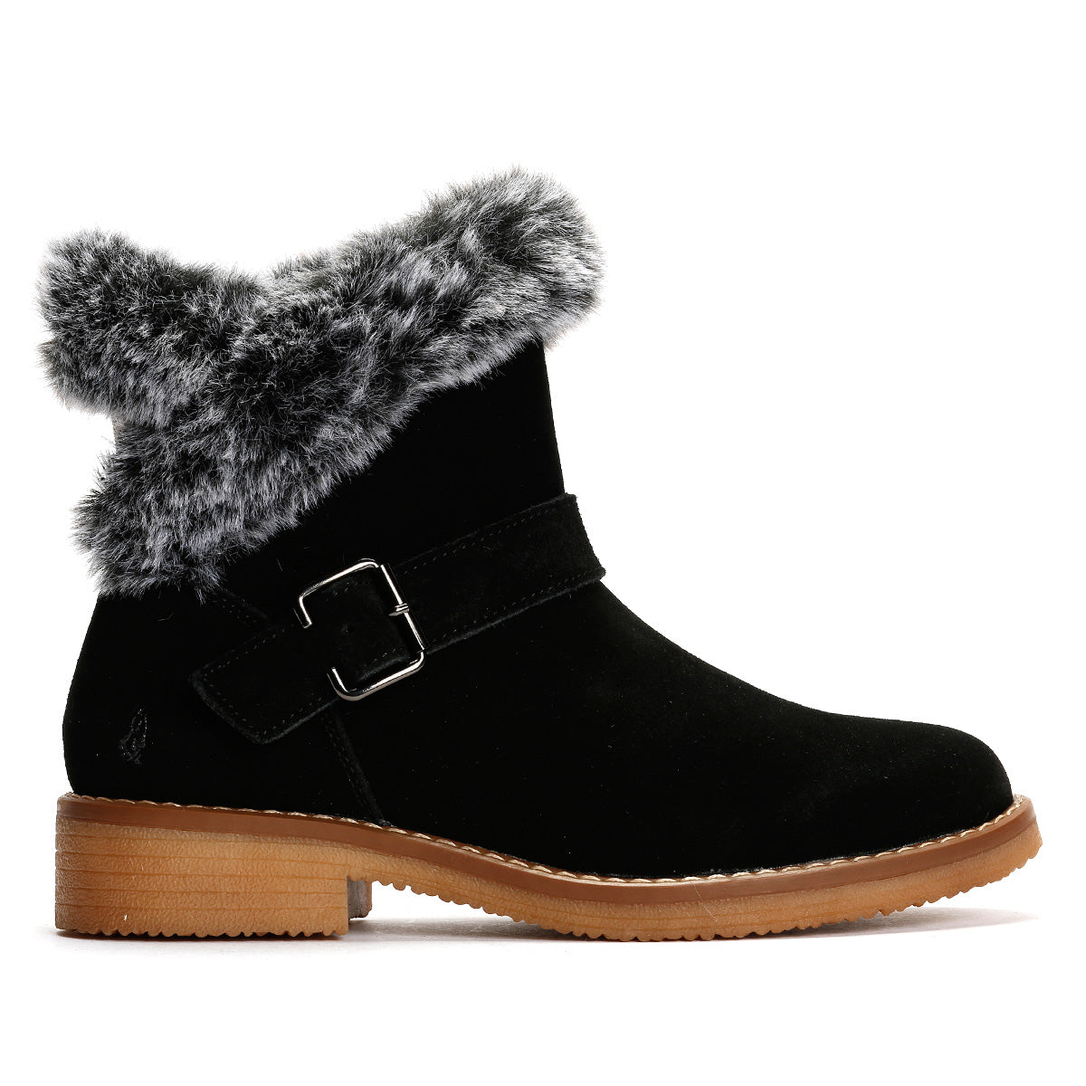 Hush Puppies Hannah Damenstiefel Aus Schwarzem Wildleder