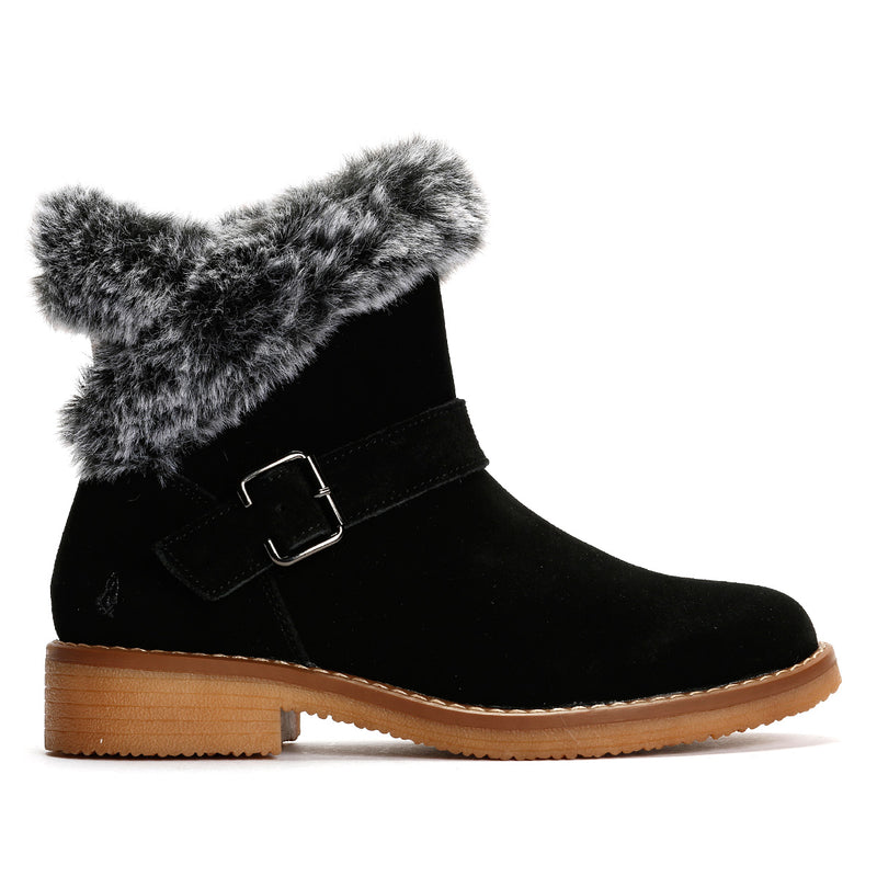Hush Puppies Hannah Damenstiefel Aus Schwarzem Wildleder