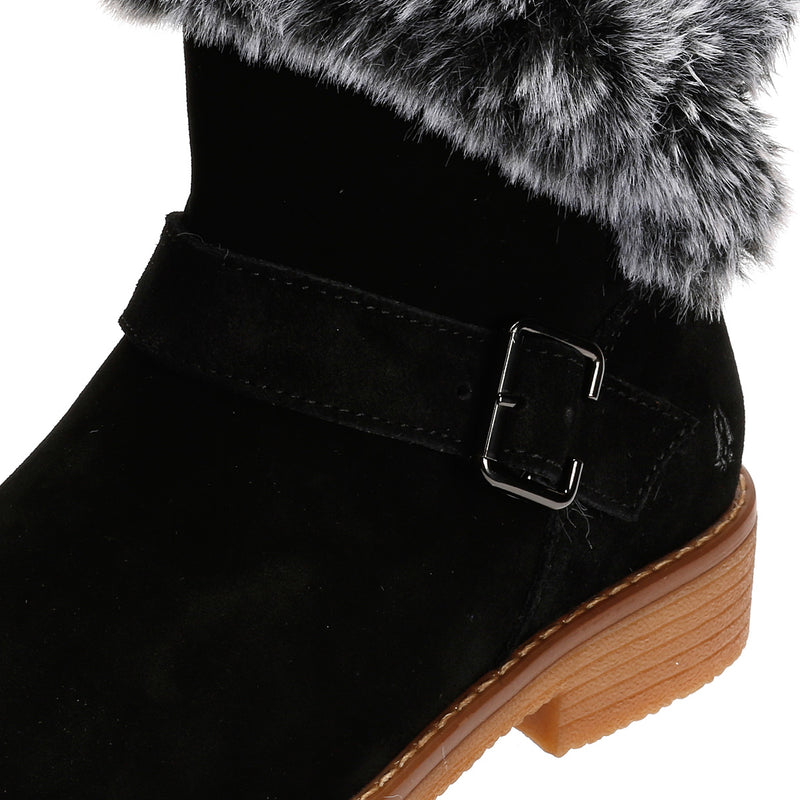 Hush Puppies Hannah Damenstiefel Aus Schwarzem Wildleder