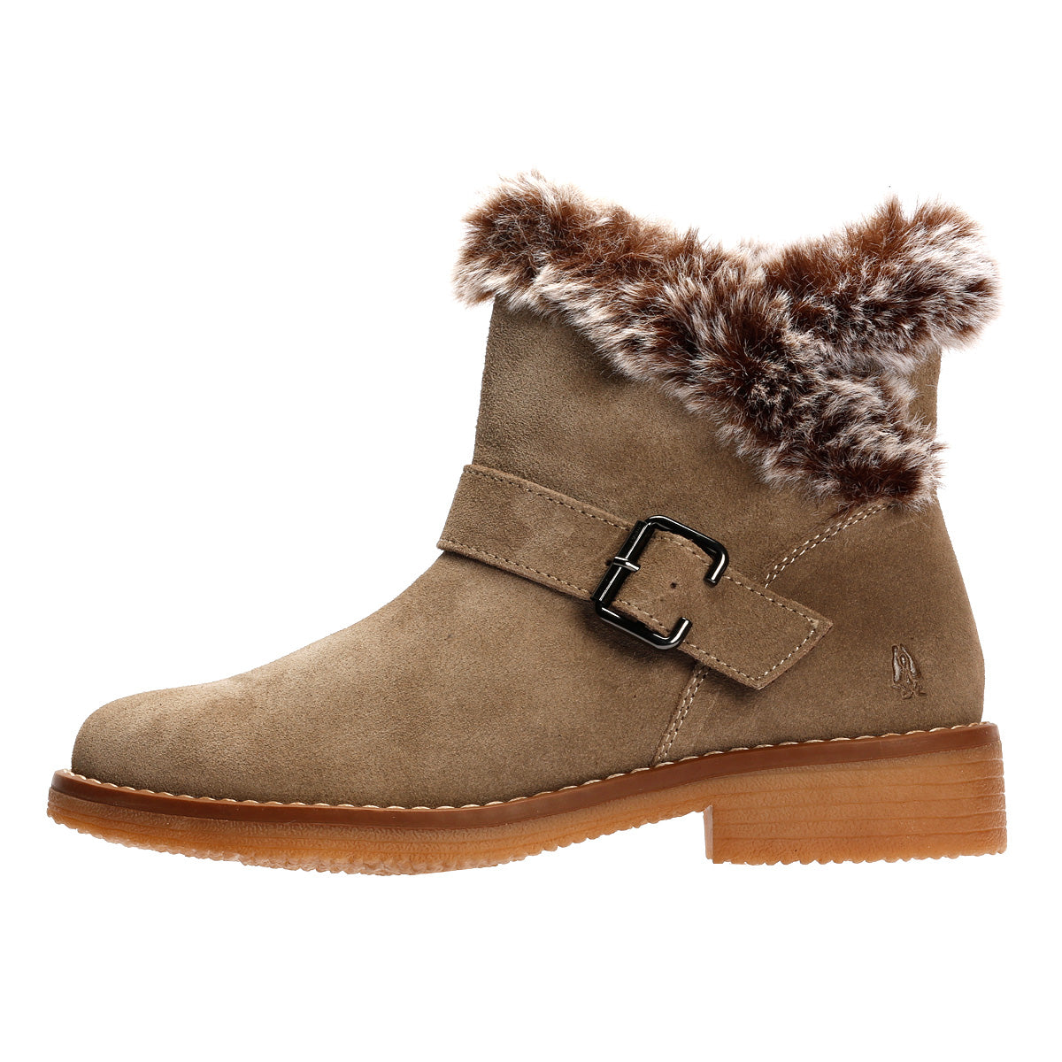 Hush Puppies Hannah Veloursleder Damen Stiefeletten In Taupe