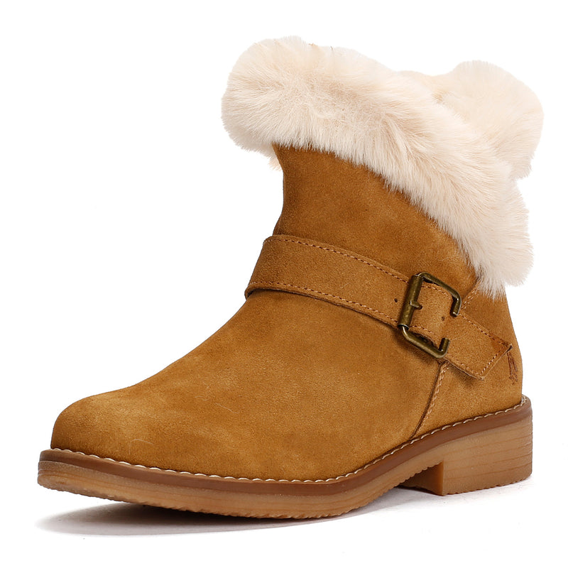 Hush Puppies Hannah Wildleder Damen Stiefeletten In Tan