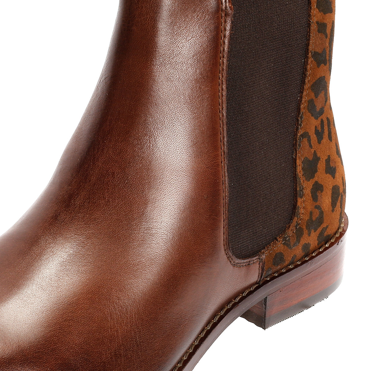 Hush Puppies Colette Wildleder Damen Leopardenstiefel