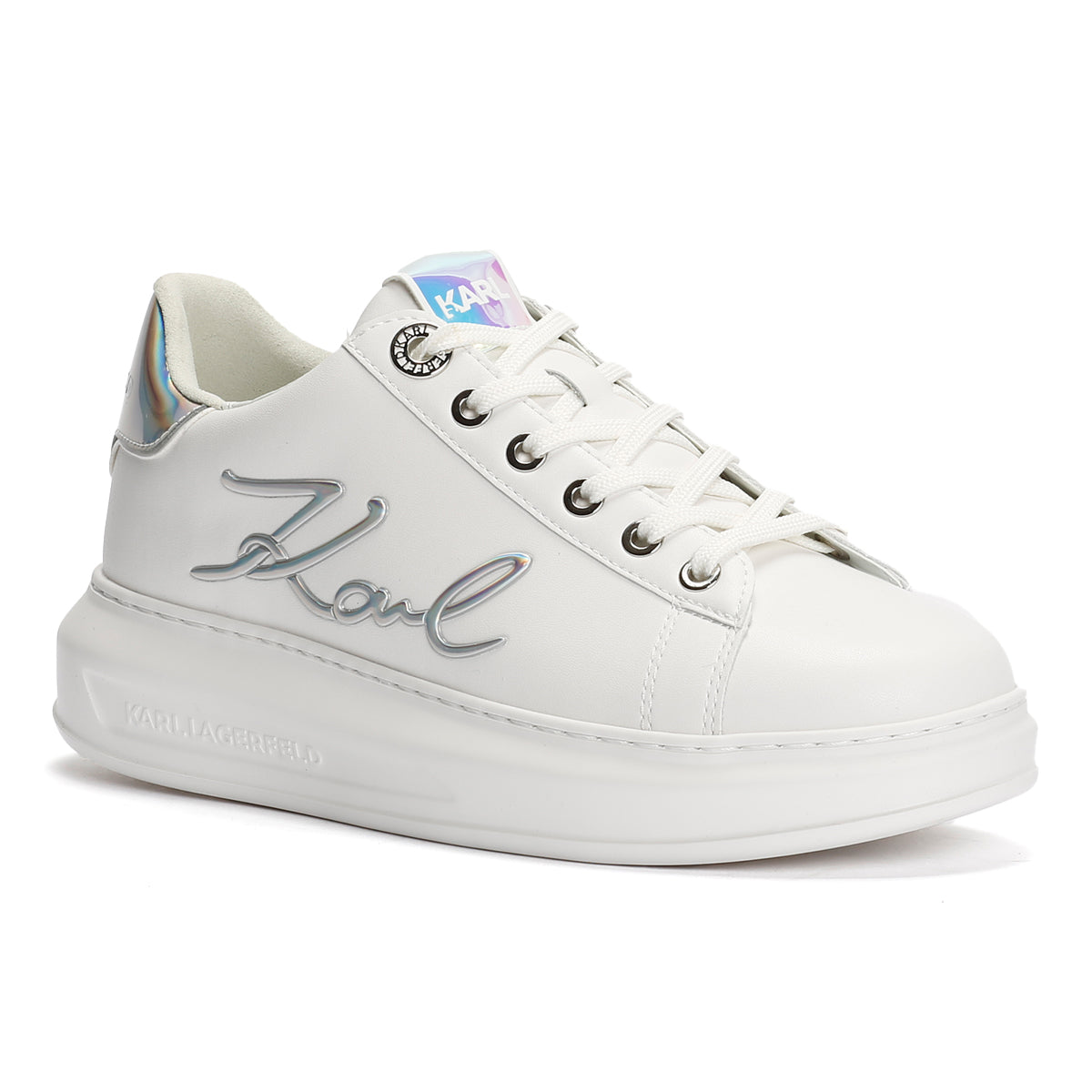 Karl Lagerfeld Kapri Signa Lace Damen Weiß / Schillernde Turnschuhe