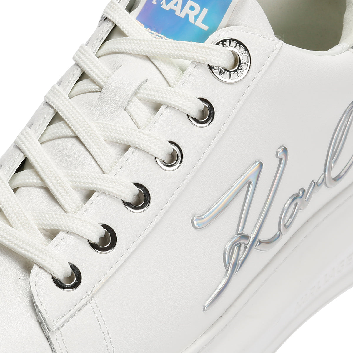 Karl Lagerfeld Kapri Signa Lace Damen Weiß / Schillernde Turnschuhe