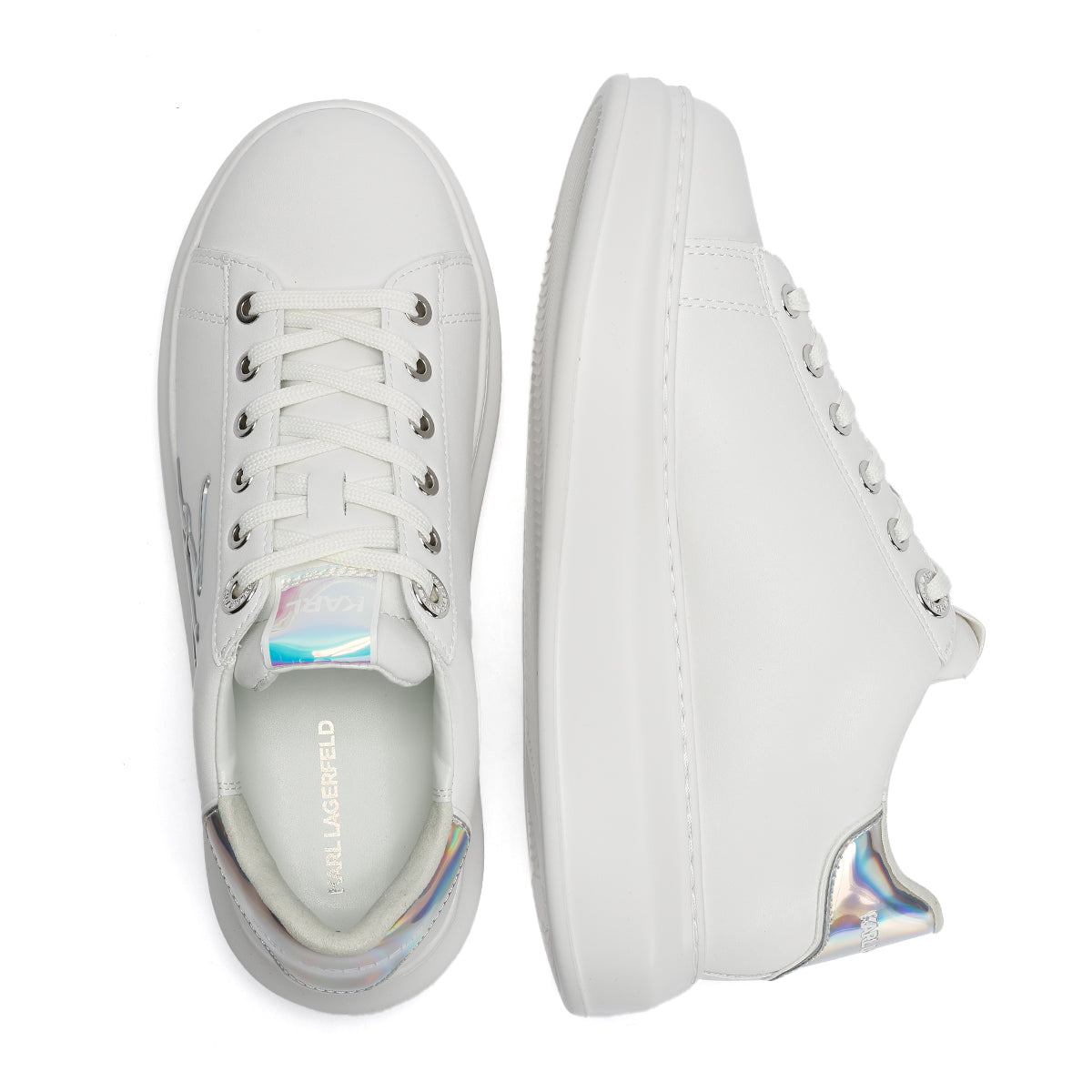 Karl Lagerfeld Kapri Signa Lace Damen Weiß / Schillernde Turnschuhe