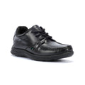 Kickers Youth Reasan Lace Jungen Schwarze Lederschnürschuhe