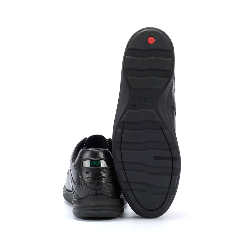 Kickers Youth Reasan Lace Jungen Schwarze Lederschnürschuhe