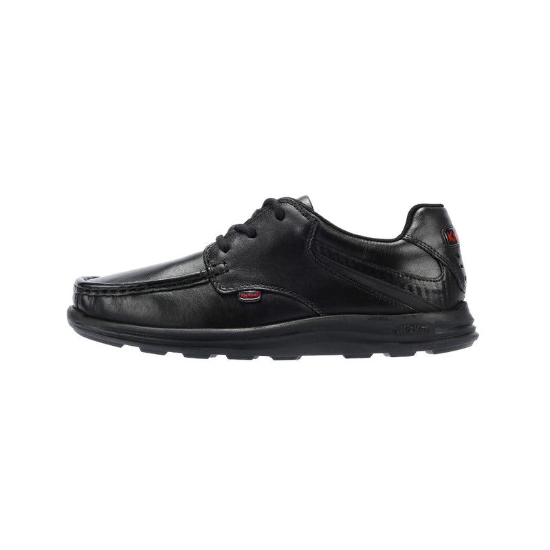 Kickers Youth Reasan Lace Jungen Schwarze Lederschnürschuhe