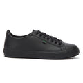 Kickers Youth Schwarz Leder Tovni Lacer Turnschuhe
