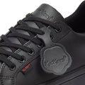 Kickers Youth Schwarz Leder Tovni Lacer Turnschuhe