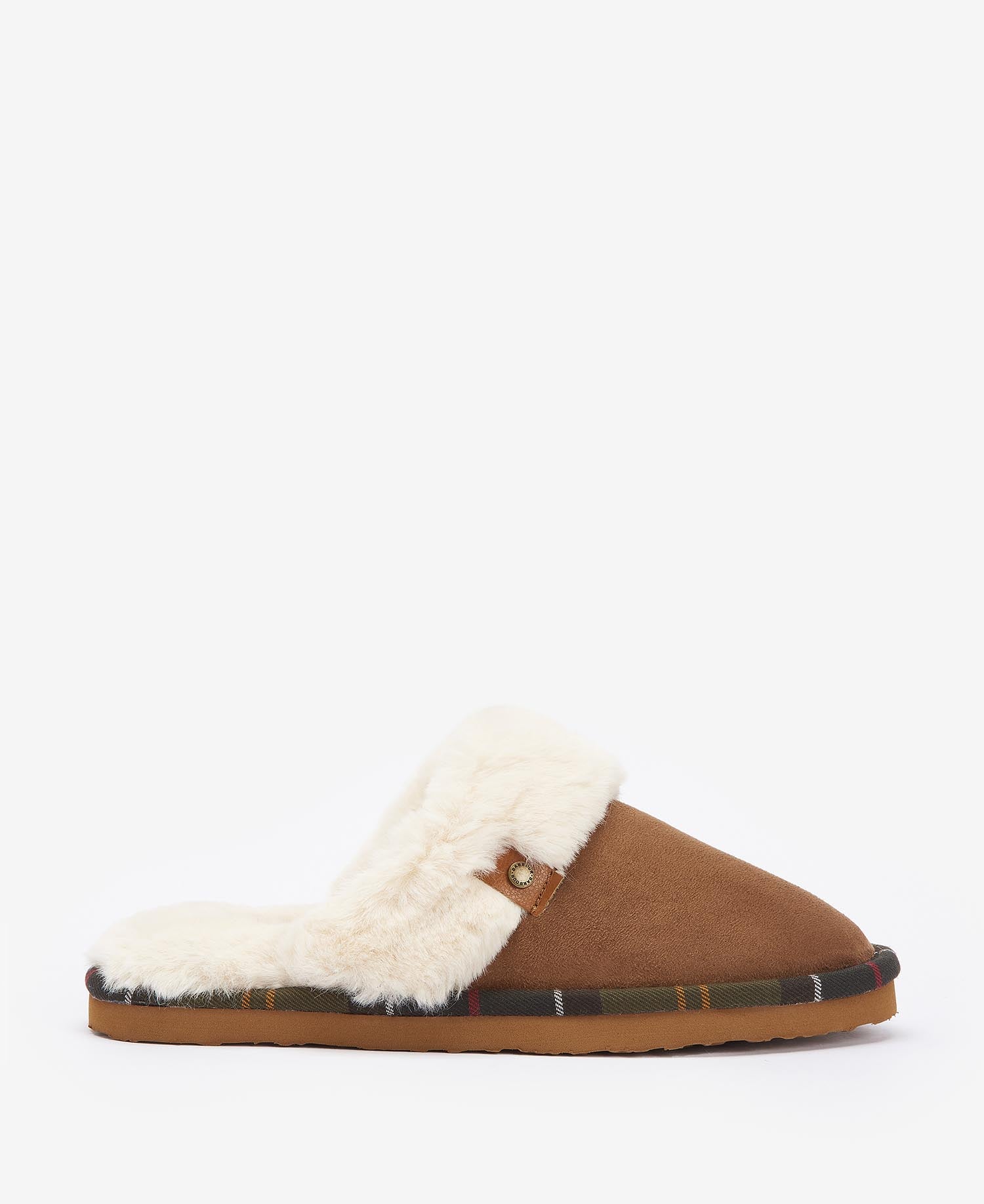 Barbour Claudia Kunstleder Damen Hausschuhe In Braun