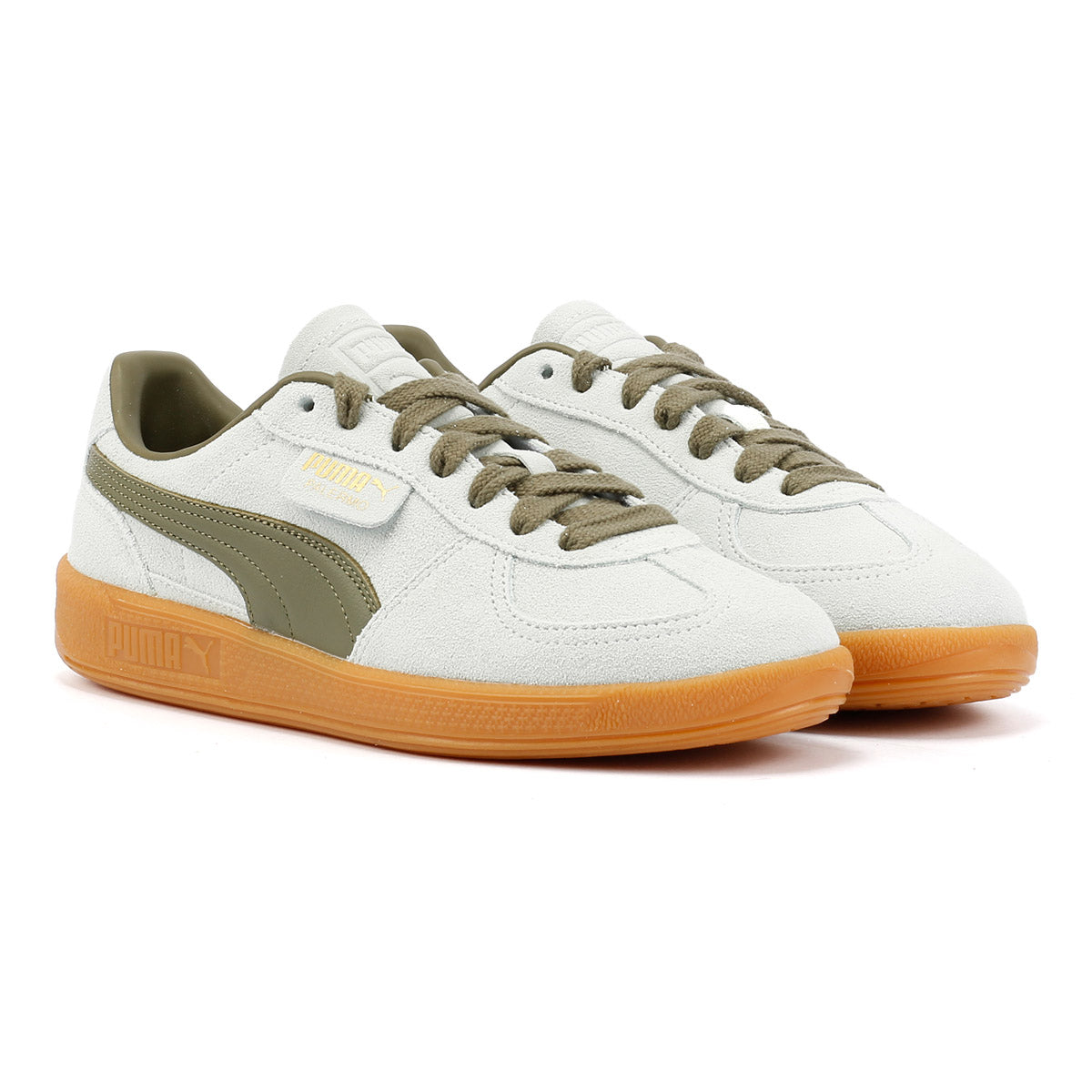Puma Palermo Lederblaue Turnschuhe