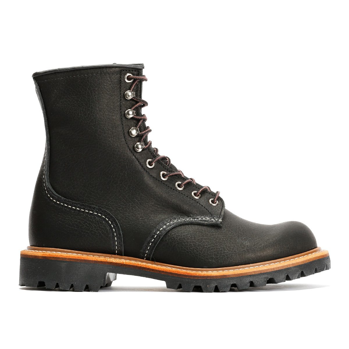 Red Wing 4501 8-Inch Logger Leder Herren Schwarze Stiefel