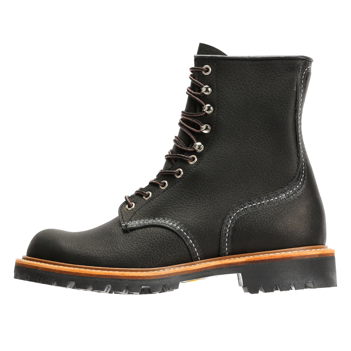 Red Wing 4501 8-Inch Logger Leder Herren Schwarze Stiefel