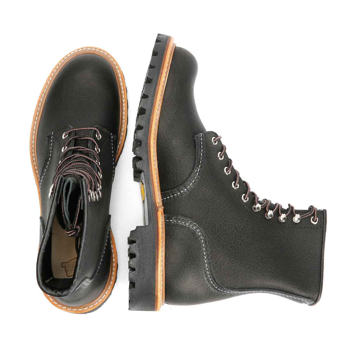 Red Wing 4501 8-Inch Logger Leder Herren Schwarze Stiefel
