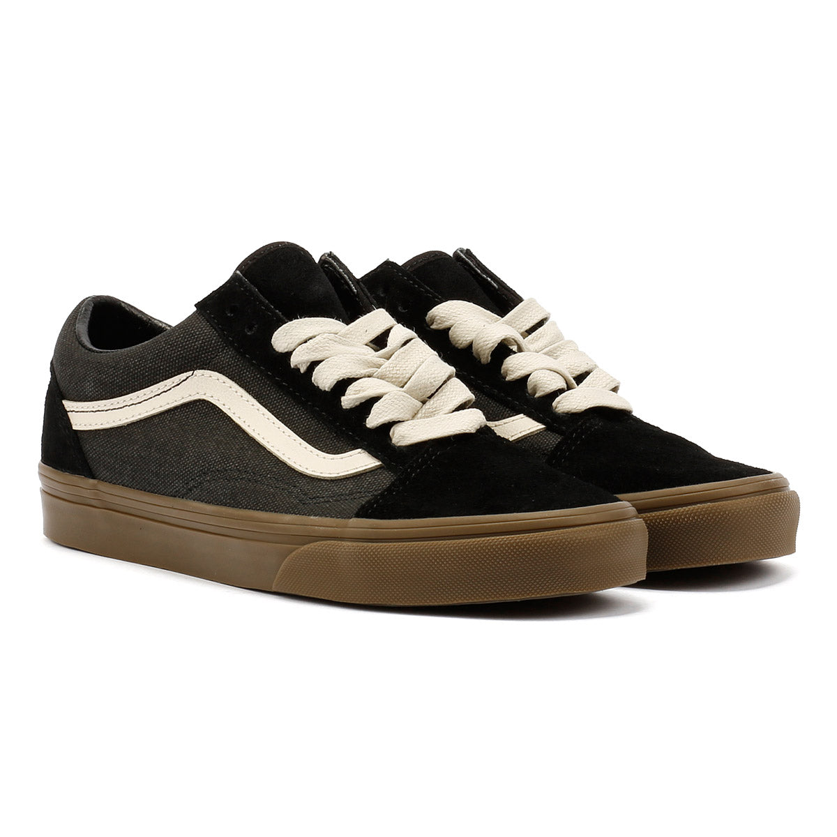 Vans Old Skool Heavy Leinwand Schwarze Turnschuhe