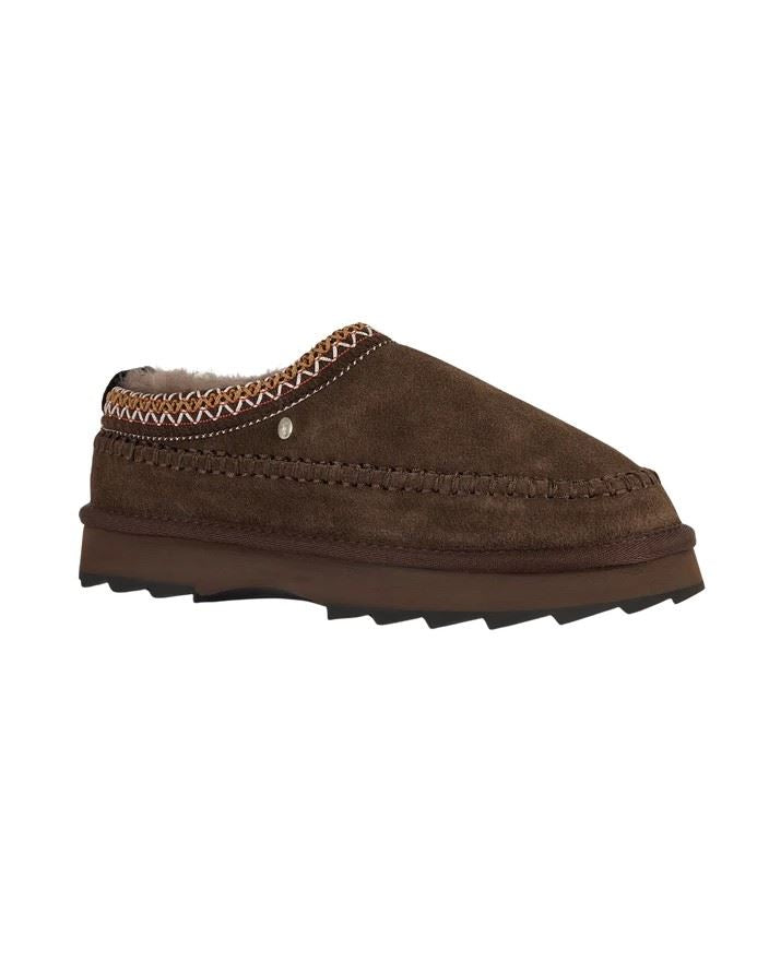 Emu Australia Sharky Adventure Scuff Wildleder Damen Braune Hausschuhe