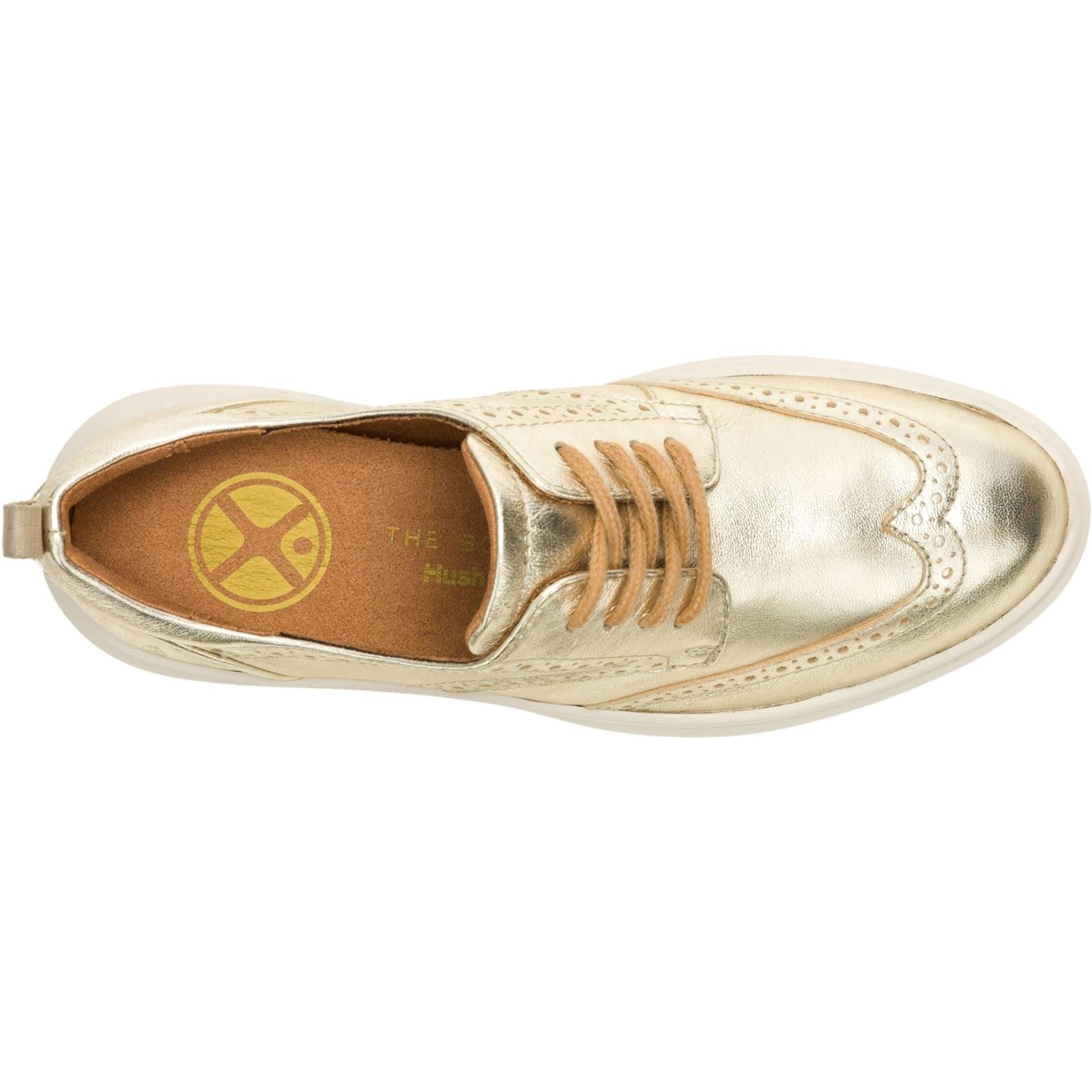 Hush Puppies Joy Leder Damen Champagne Brogues Schuhe