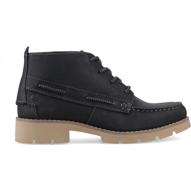 Sperry Savanna Leder Damen Schwarze Stiefel