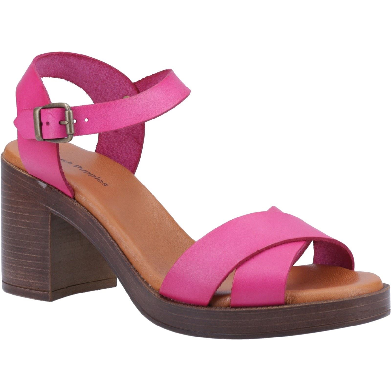 Hush Puppies Georgia Damen Sandalen Aus Rosa Leder