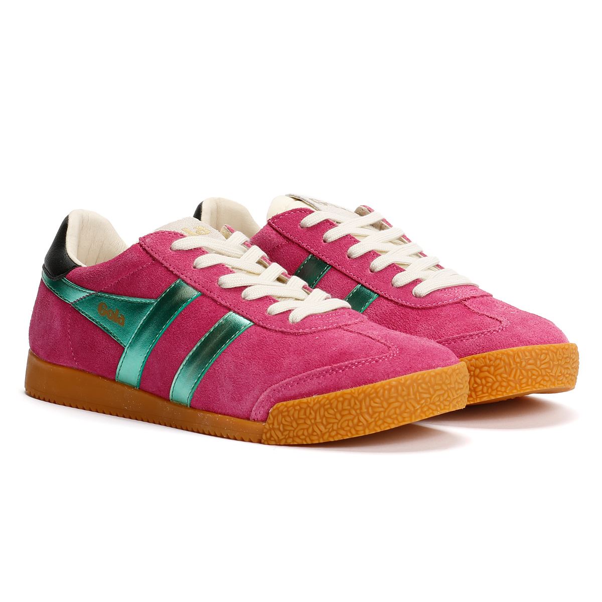 Gola Elan Glitz Damen Turnschuhe Aus Wildleder In Pink - EUR 36
