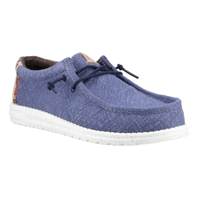 HEYDUDE Wally Palm Jute Jute Herren Navy Blazer/Chili Red Mokassin Schuhe