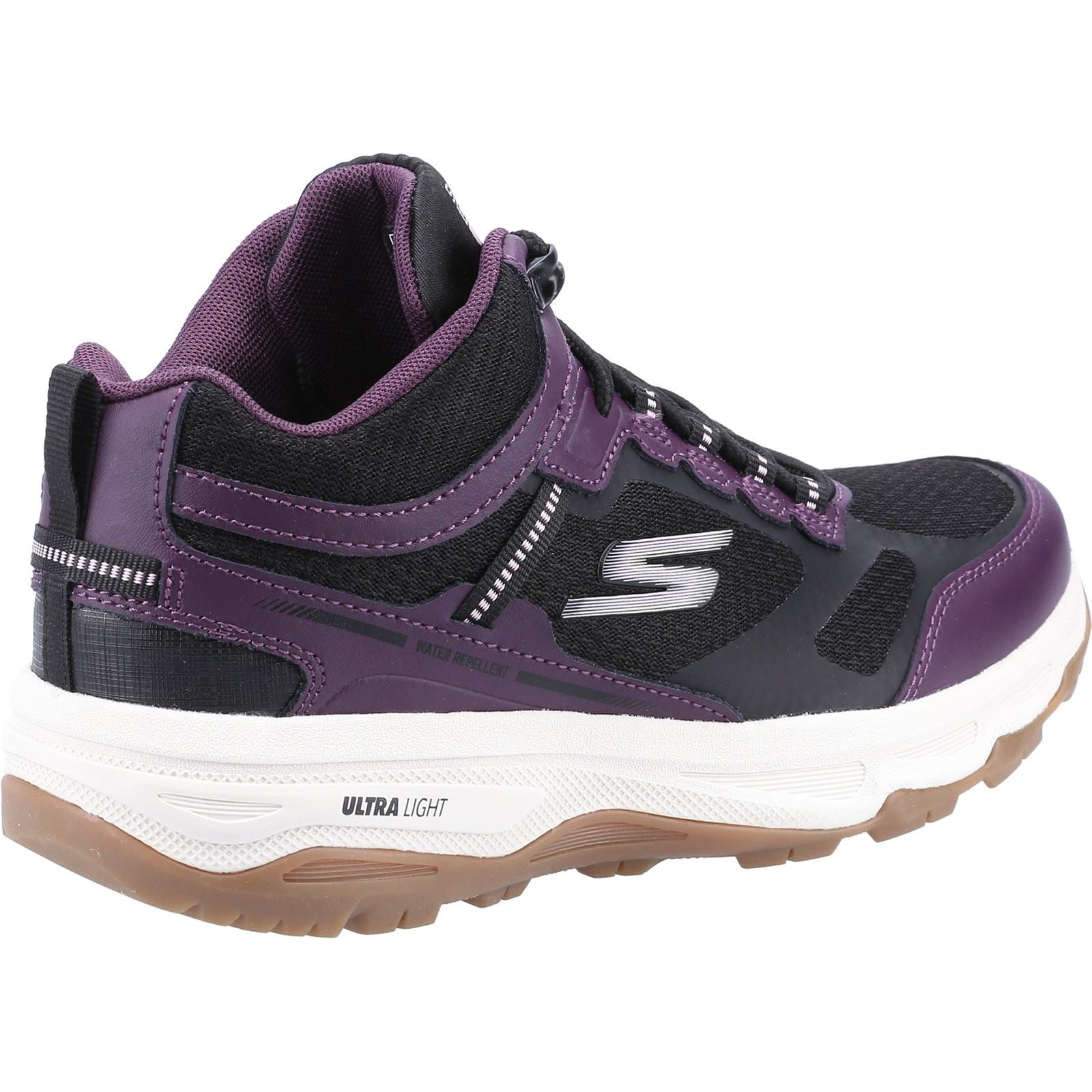 Skechers Go Run Trail Altitude Leder Damen Sneaker In Schwarz/Lila
