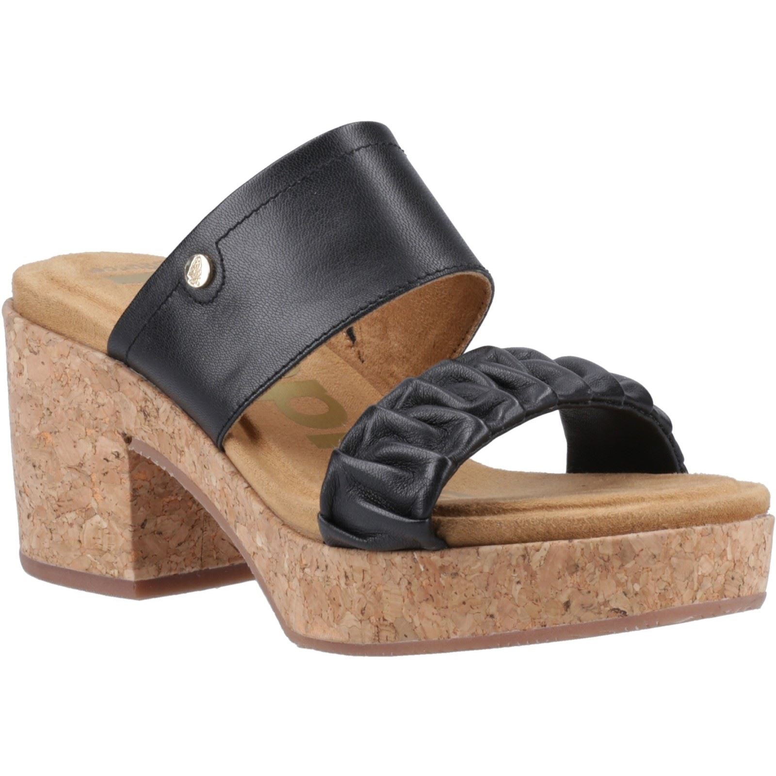 Hush Puppies Poppy Damen Sandalen Aus Schwarzem Leder