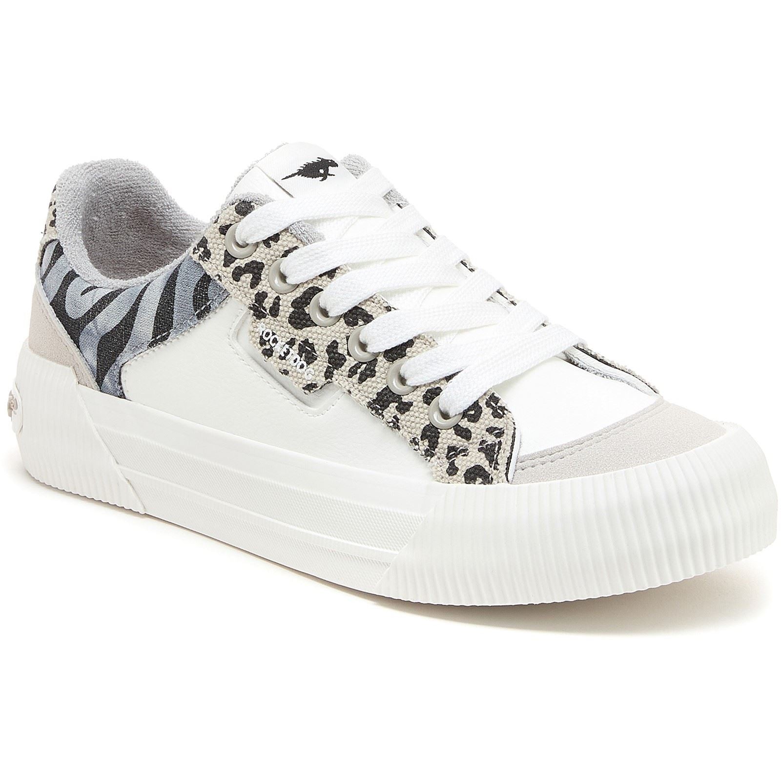 Rocket Dog Cheery Blocked Animal Textil Damen Grau/Weiß Sneaker