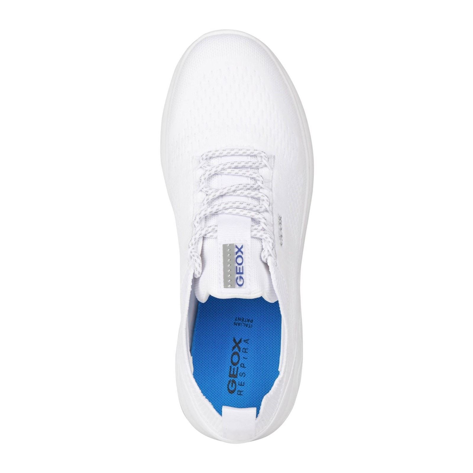 Geox D Spherica A Leder Damen Weiße Turnschuhe