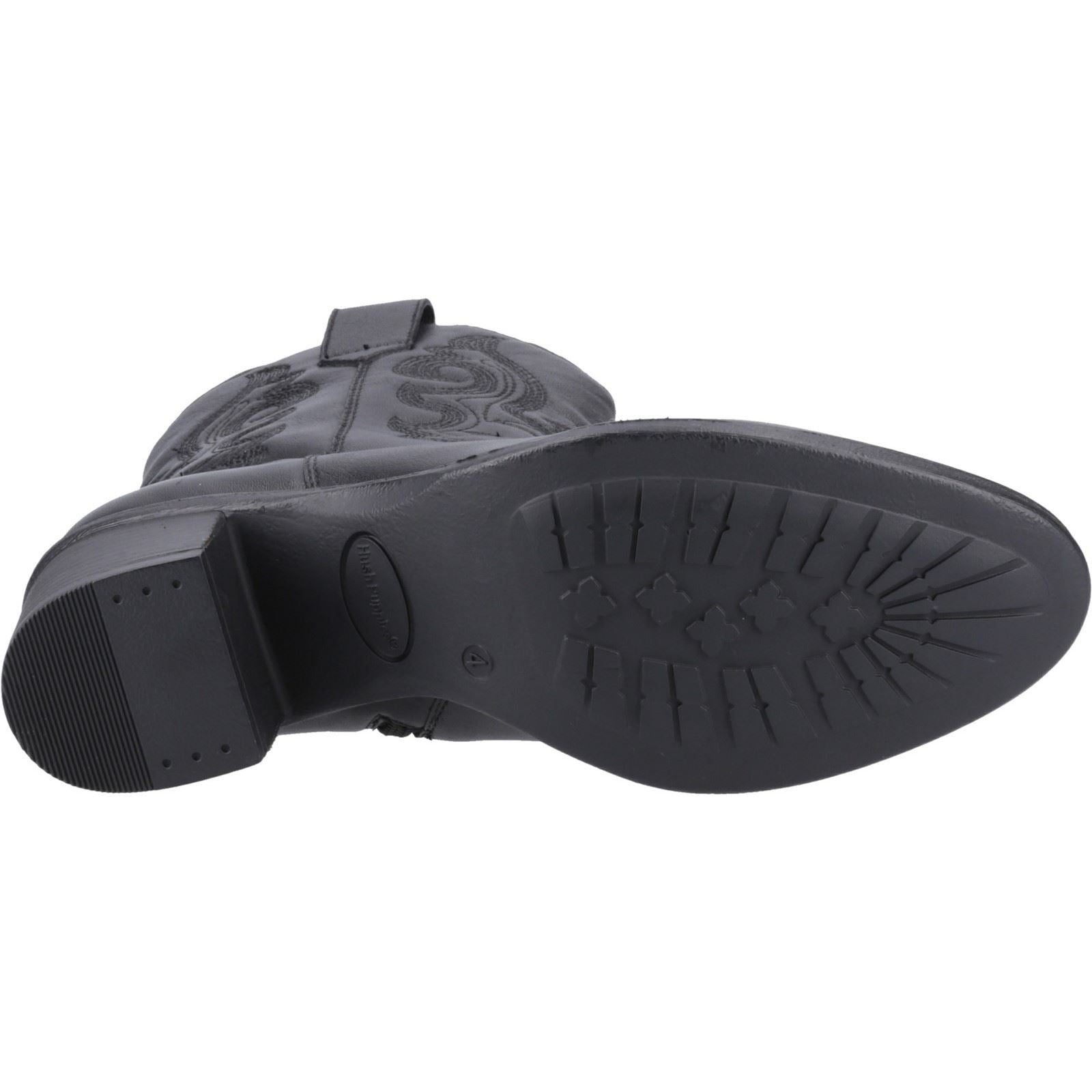 Hush Puppies Wynn Damen Stiefeletten aus schwarzem Leder mit Absatz