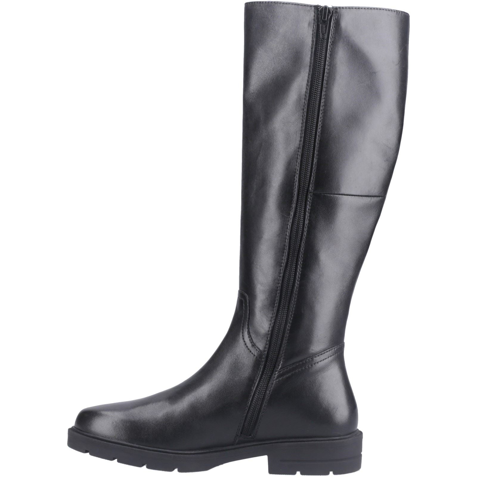 Hush Puppies Tallulah Damen Schwarze Farbe Lederstiefel