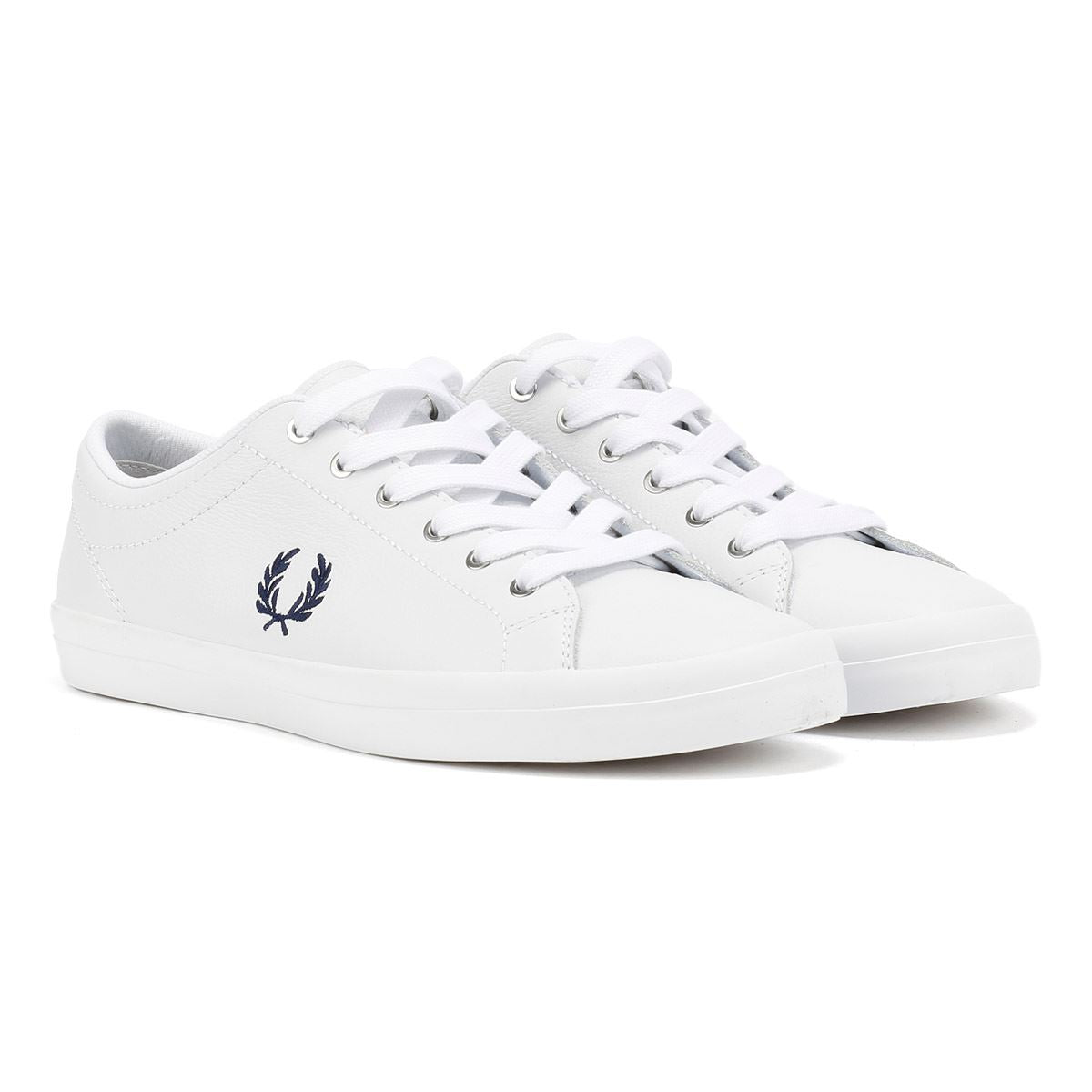 Fred Perry Baseline Leder Herren Weiße Sneakers